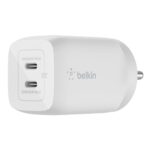 Belkin 65W (45W+20W) USB -C GaN Charger | Fast Charging PD | Gan Technology for Samsung Galaxy S25, Apple iPhone 17, Air, Pro, Pro Max, iPad, MacBook & More | 2 Years Warranty | White