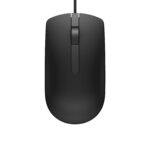 Dell MS116 Wired Mouse, 1000 DPI, Scrolling Wheel, 2 Buttons, 1 x USB, Optical LED Tracking, Plug and Play, Scrolling Wheel, Black
