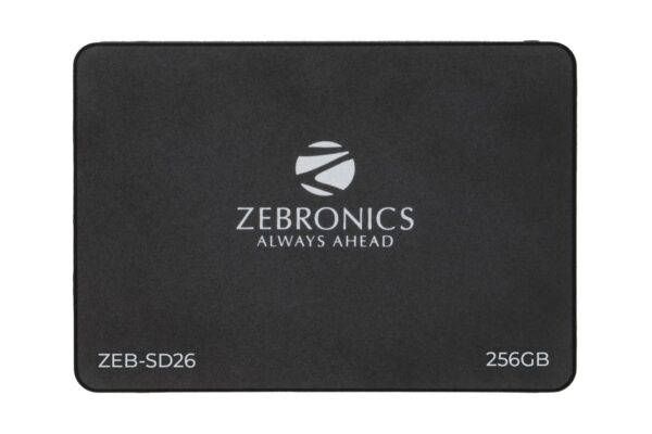 ZEBRONICS SD26 256GB SSD, Ultra Low Power Consumption, S.M.A.R.T. Thermal Management and Silent Operation