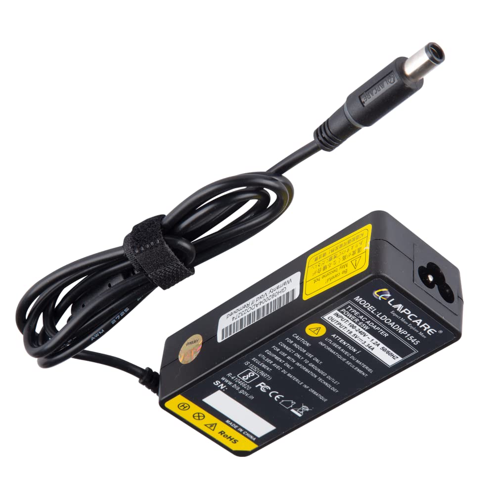 Lapcare Compatible Adapter Charger for Dell 19.5v 3.34a 65W YD637 (Without Power Cable)
