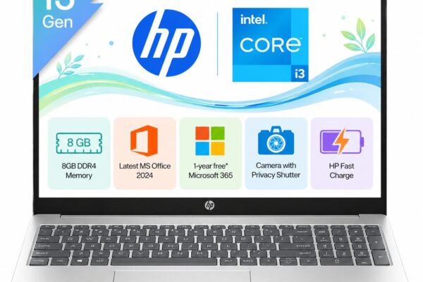HP 15, Intel Core i3-1315U-13th Gen Laptop (8GB DDR4 Ram,512GB SSD) Anti-Glare, Micro-Edge,15.6′” FHD, Win11,M365 Basic(1yr),Office Home24, Silver,1.59kg, FHD Camera Shutter, 15-fd0569TU