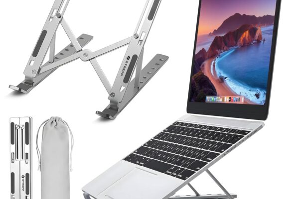 Aluminum Laptop-Stand, Portable Laptop-Stand, Foldable Lap-top-Stand, Compatibility Upto 15.6-Inch Laptop, Tab, and Mobile