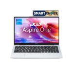 Acer Smartchoice Aspire One, Intel Core Celeron N4500, 8GB LPDDR4 RAM/ 512GB SSD, 14.0″/35.56cm WXGA Display, Intel UHD Graphics, Win 11 Home, Pure Silver, 1.3 Kg, A114-45, Thin and Light Laptop