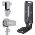 PHOTOMAX L-Bracket Camera Stabilizer, Dual Horizontal and Vertical Plate, Quick Release, Compatible with Nikon, Canon, DJI, Tripod and Monopod (Plate L-Bracket)