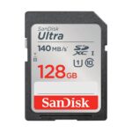 SanDisk Ultra UHS I 128GB SD Card 140MB/s for DSLR and Mirrorless Cameras, 10Y Warranty