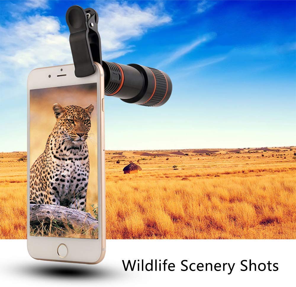 TechKing Universal 12X Ulrta HD Zoom Telescope Camera Lens for All Smartphones & Android Mobile, DSLR Background Effects